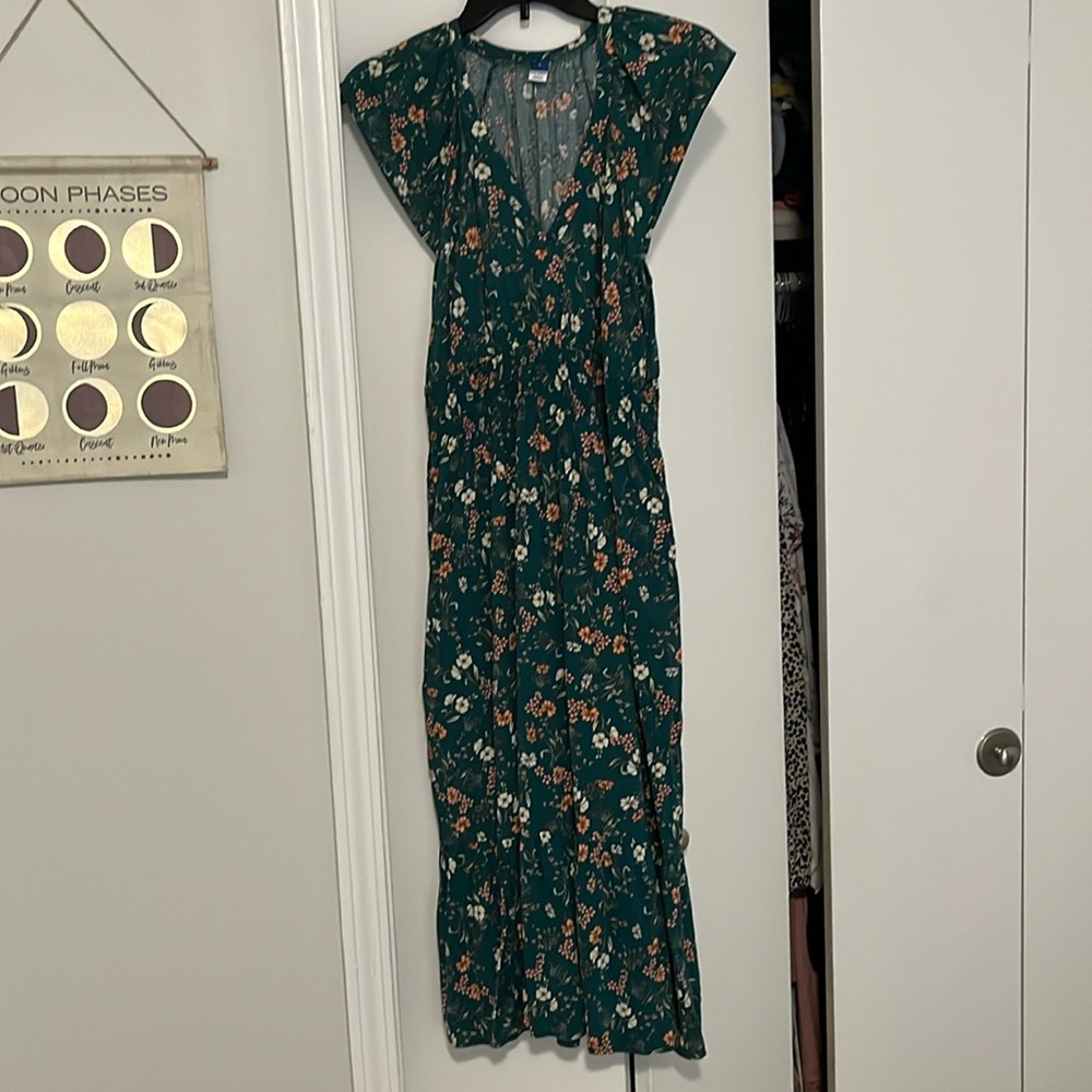 Fall floral dress with pockets